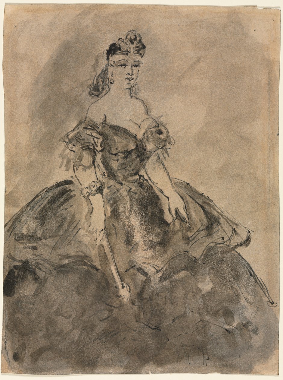 Beim Ball recto, La femme à l