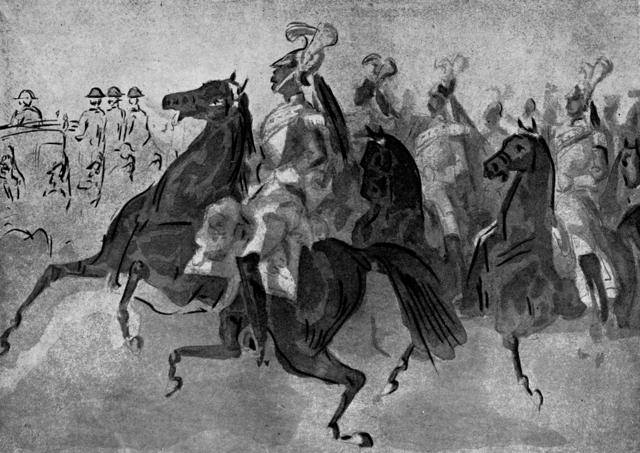 Die Eskorte der Kürassiere, 19. Jahrhundert, 1930 von Constantin Guys
