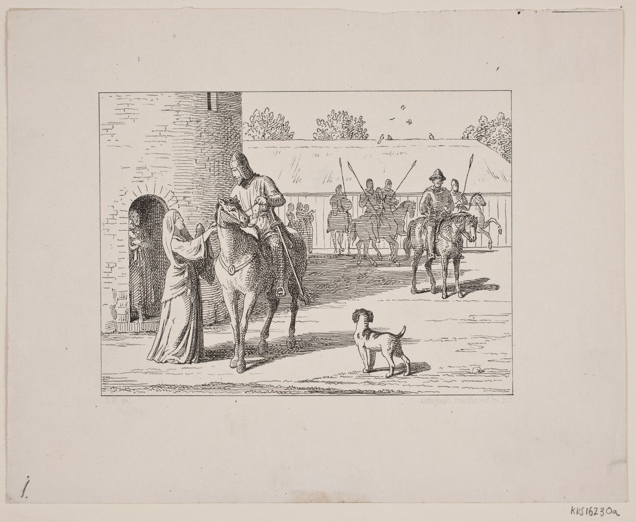 Illustration zu Svend Grundtvig, "Marsk Stig: Dansk Folkevise Fra 13de Aarhundrede", 1861 von Constantin Hansen