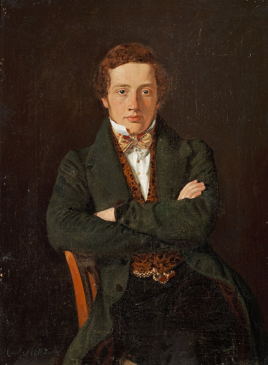 Porträt von Martin Hammerich (1811-1881), später Professor, Dreiviertelporträt, en face von Constantin Hansen