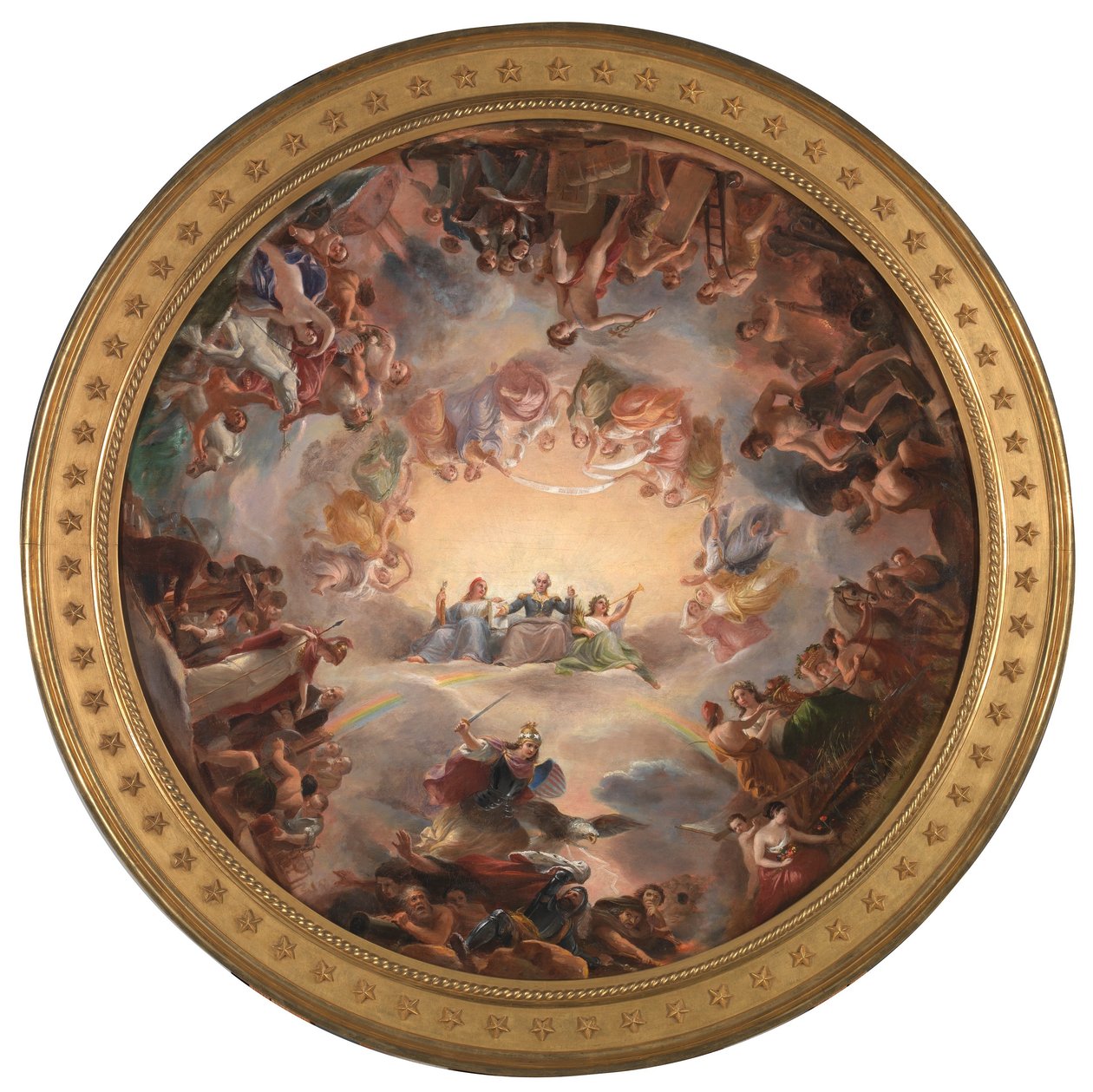 Studie zur Apotheose Washingtons in der Rotunde des Kapitolgebäudes der Vereinigten Staaten von Constantino Brumidi