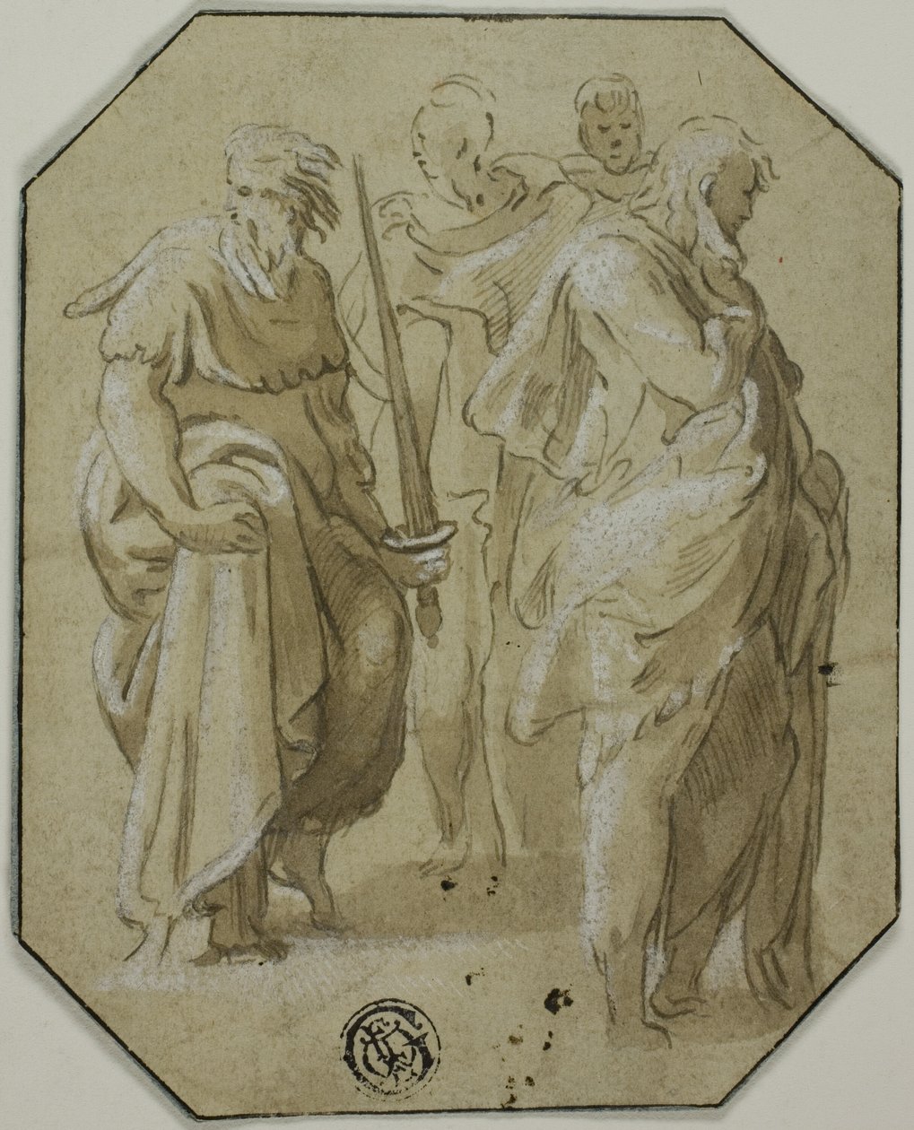 Heiliger Paulus und drei andere stehende Figuren von Conte Antonio Maria Zanetti the Elder