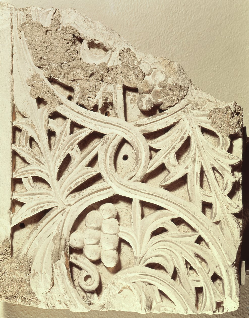 Fragment eines Frieses, aus dem Kloster von Apa Jeremias, Sakkara von Coptic Coptic