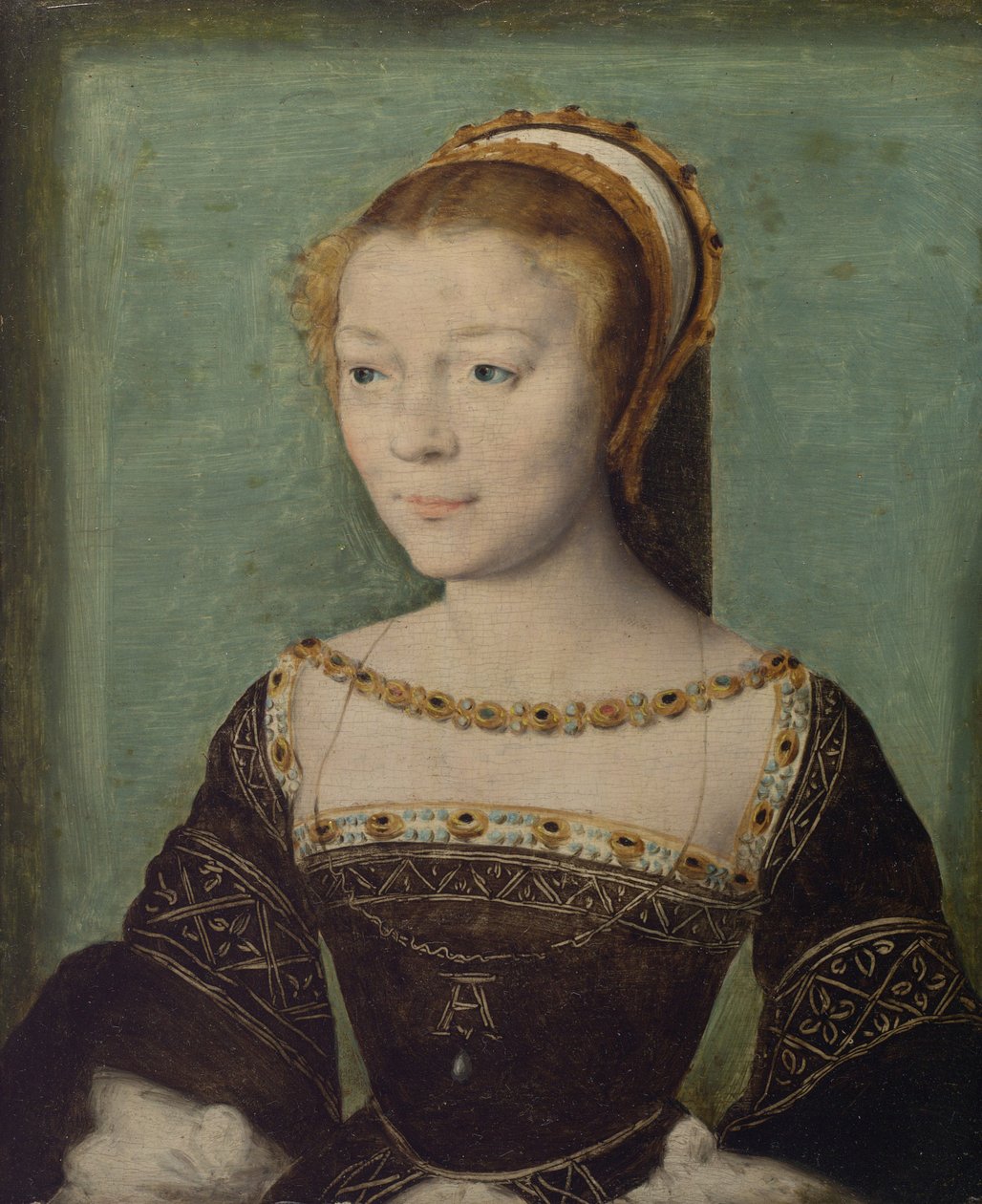 Anne de Pisseleu, Herzogin von Étampes, ca. 1535-40 von Corneille de Lyon attr. to Corneille de Lyon attr. to