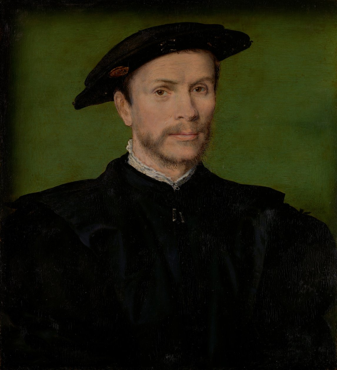 Porträt eines bärtigen Mannes in Schwarz von Corneille de Lyon