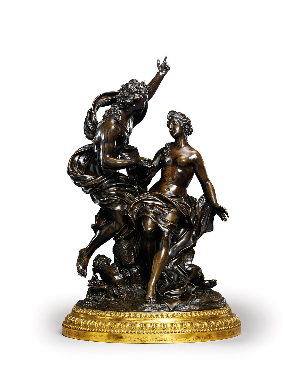 Eine Louis XIV Bronzegruppe, Darstellung von Bacchus und Ariadne, ca. 1704 von Corneille van Cleve