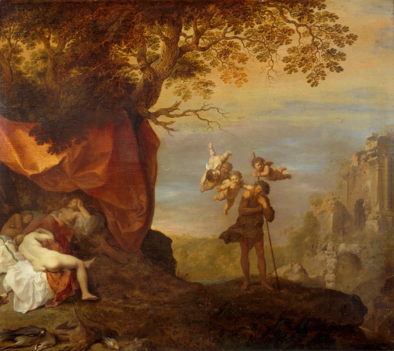 Cimon und Iphigenia von Cornelis van Poelenburch