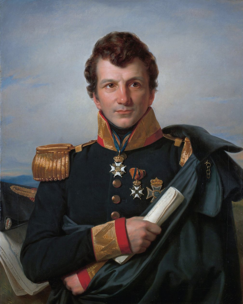 Porträt von Johannes van den Bosch von Cornelis Kruseman