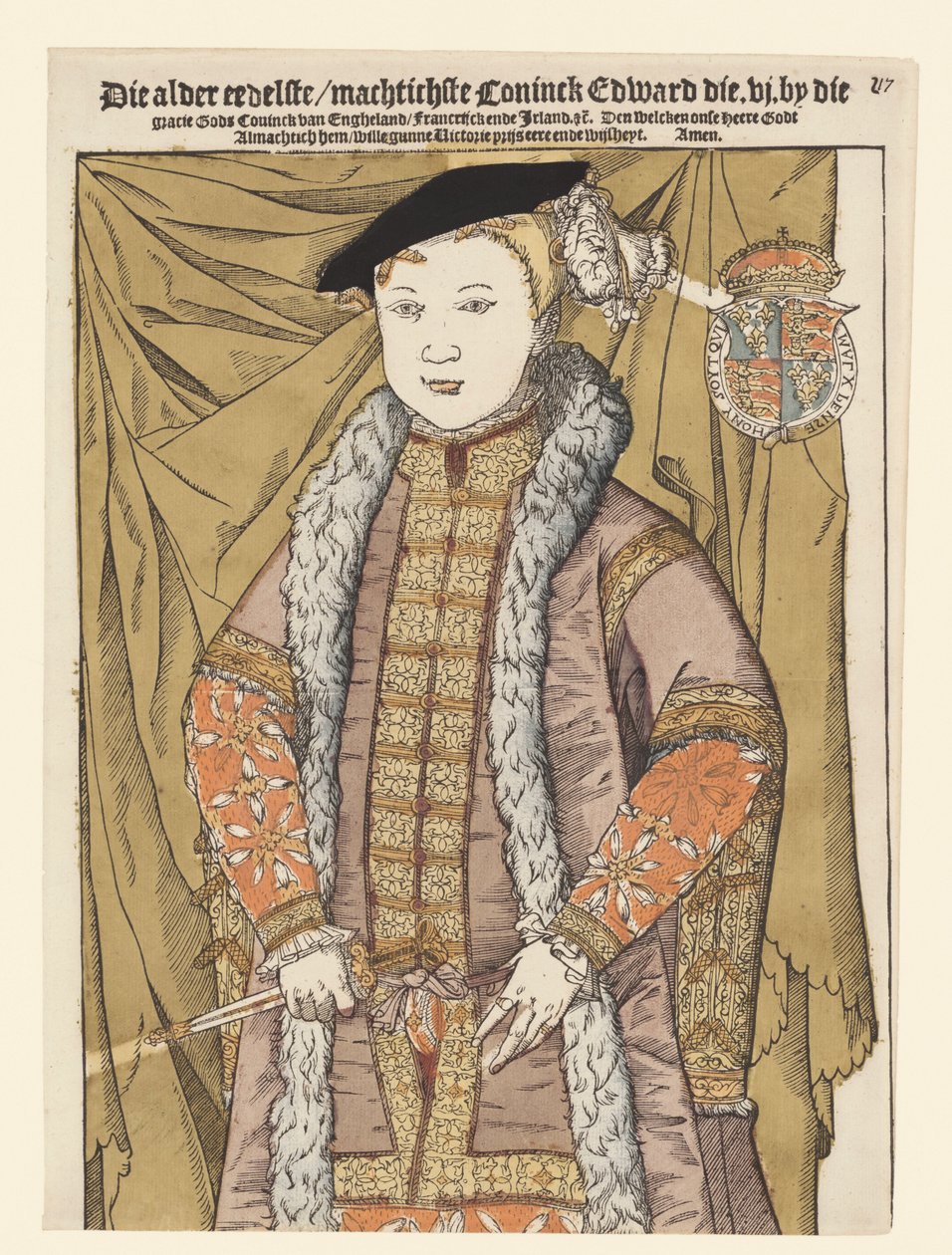 Porträt von Edward VI. von England von Cornelis Anthonisz. (manner of)