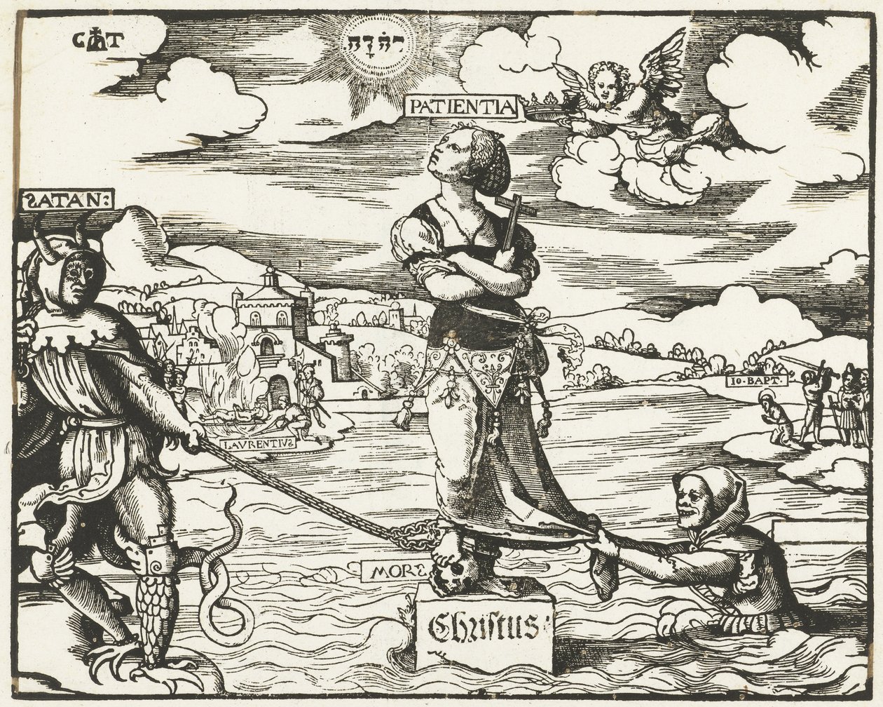 Geduld auf einem Stein im Wasser von Cornelis Anthonisz.