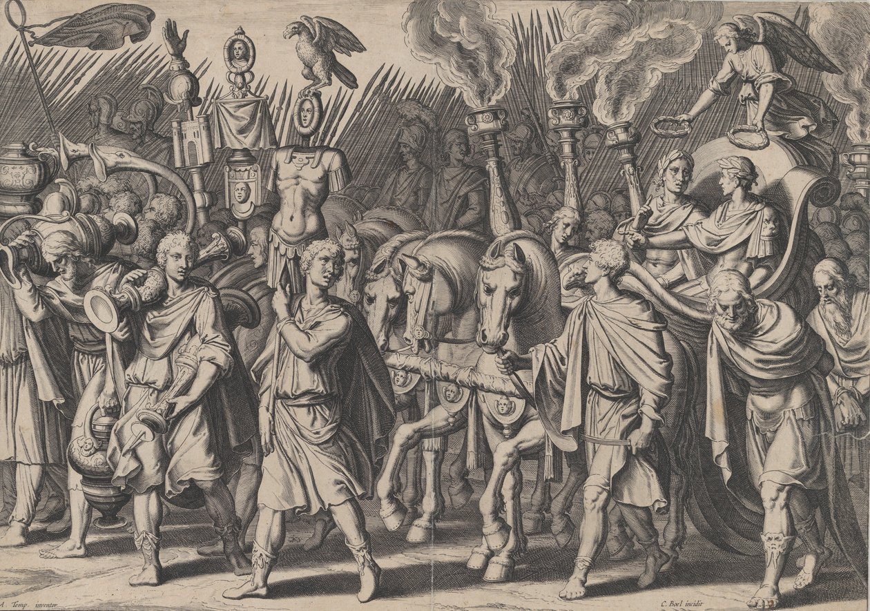 Triumphzug nach dem Sieg über die Türken, aus den Triumphen von Karl V von Cornelis Boel