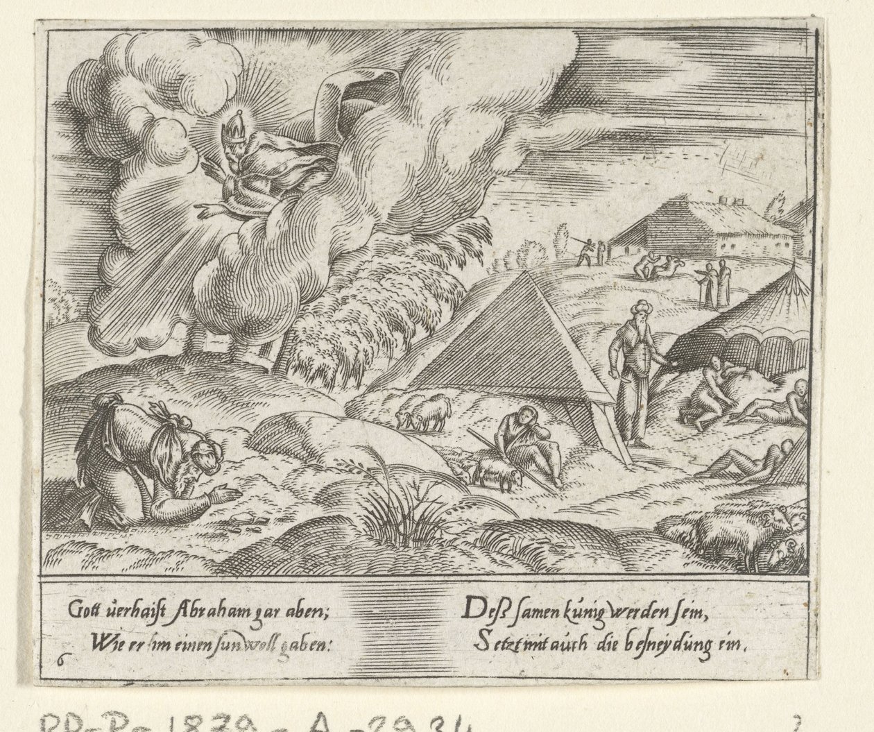 Gott verspricht Abraham einen Sohn von Cornelis Bos
