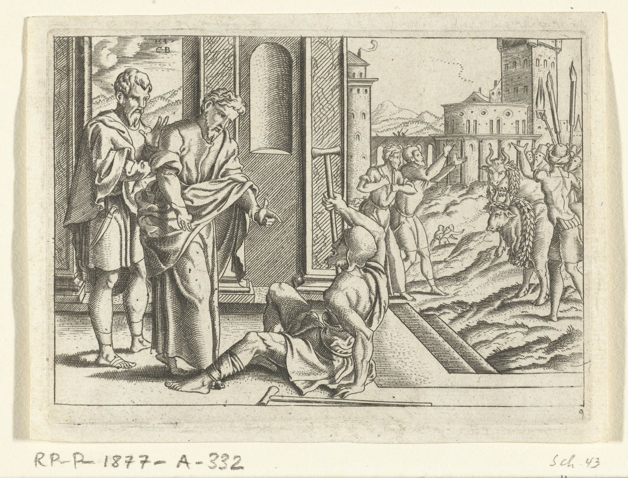 Paulus heilt einen Lahmen von Cornelis Bos