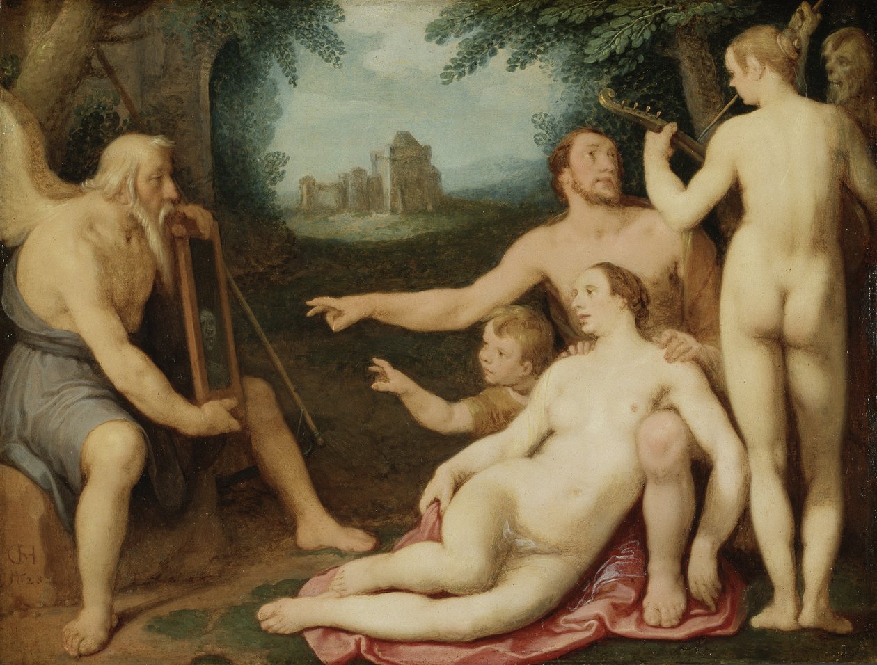 Der Spiegel der Zeit, 1628 von Cornelis Cornelisz van Haarlem