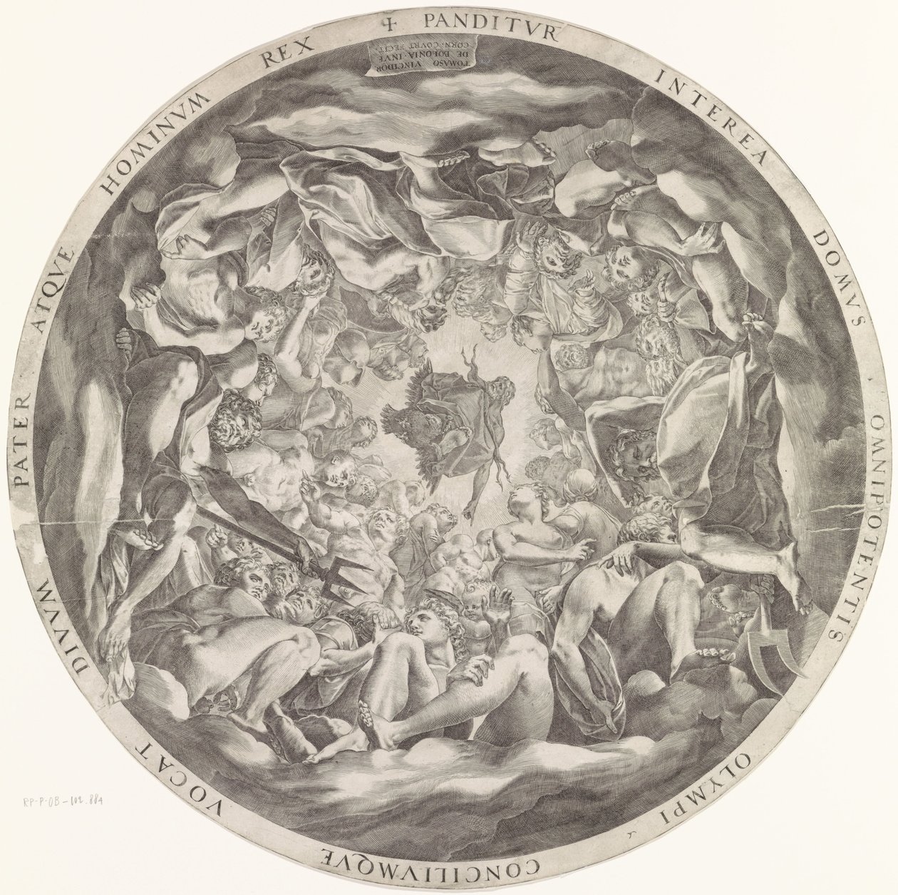 Versammlung der Götter auf dem Olymp von Cornelis Cort
