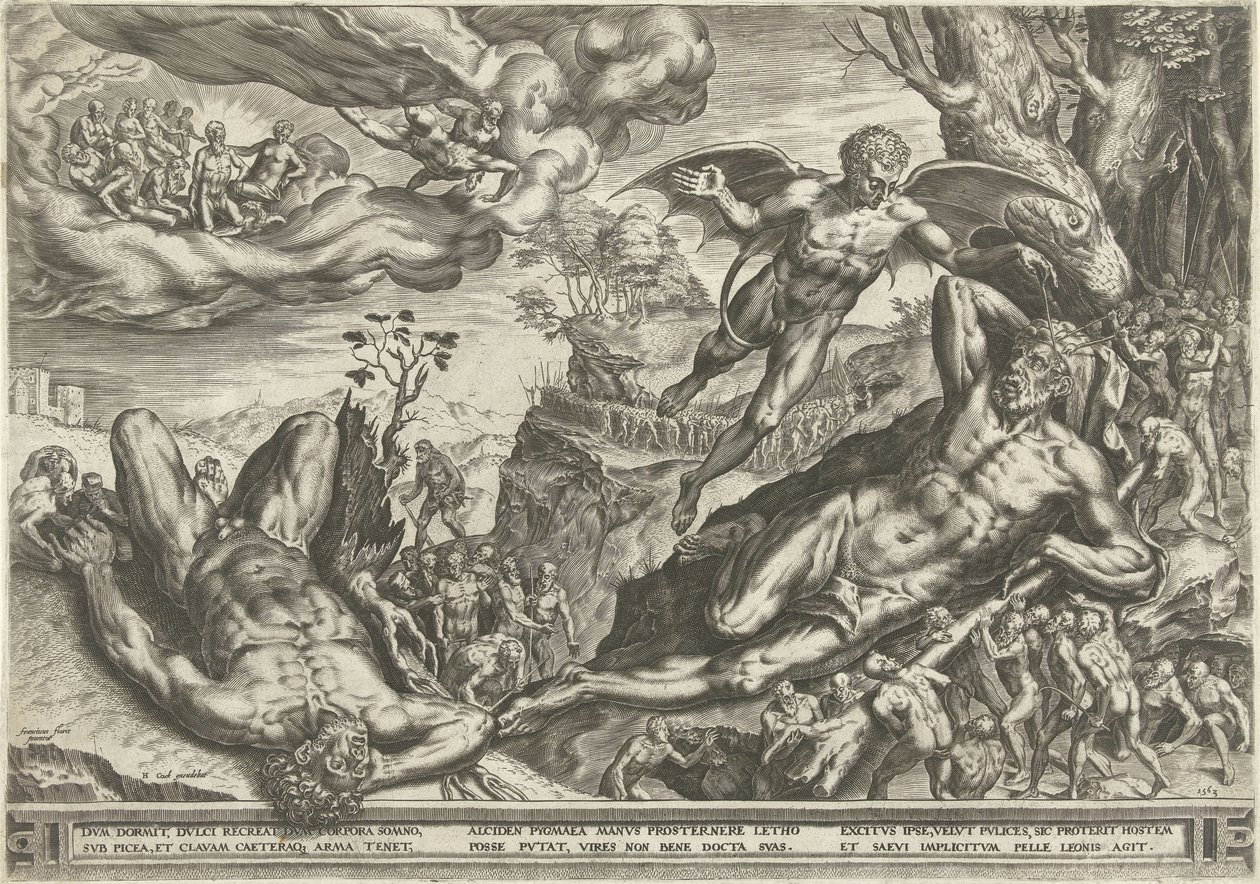 Herkules und die Pygmäen von Cornelis Cort