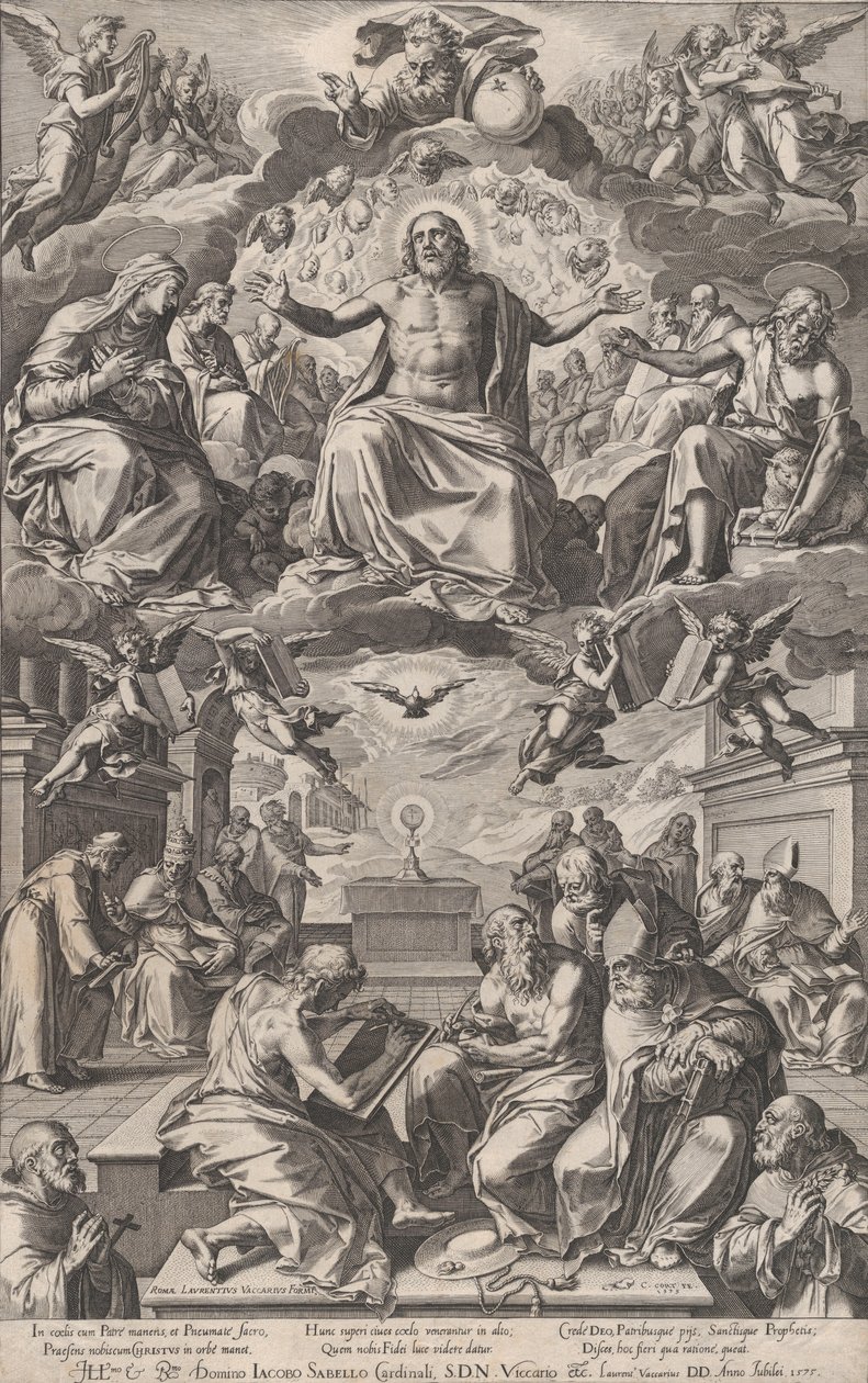 Der Streit der Kirchenväter über das Heilige Sakrament von Cornelis Cort