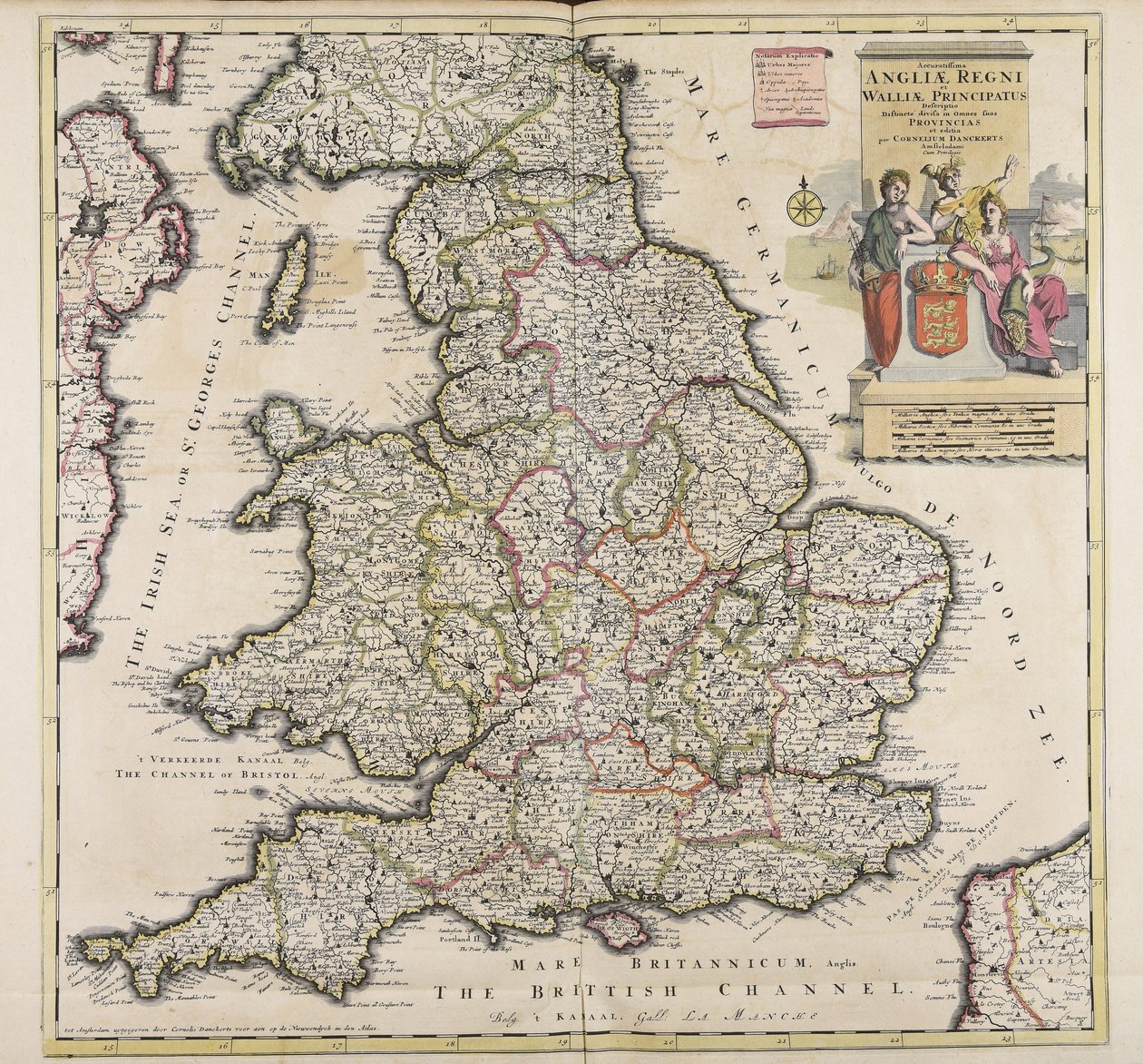 Accuratissima Angliae regni et Walliae principatus descriptio von Cornelis Danckerts