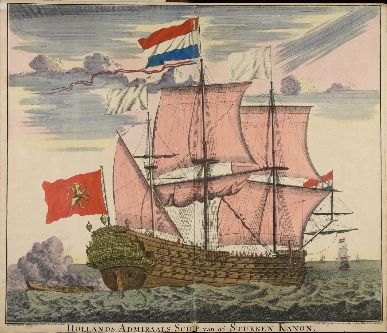 Holländisches Admiralschiff mit 96 Kanonen von Cornelis Danckerts