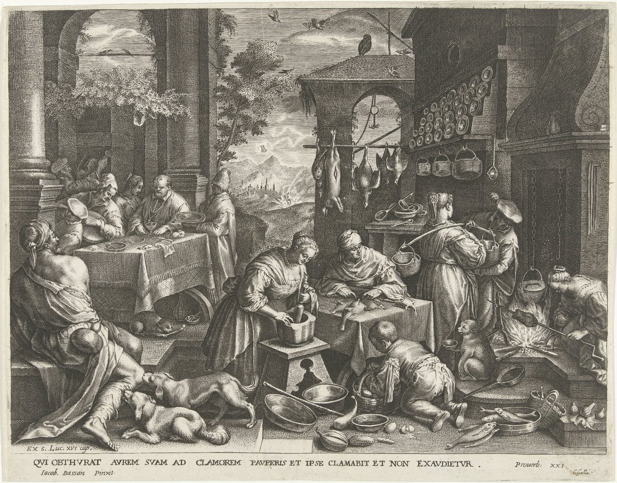 Gleichnis vom reichen Mann und dem armen Lazarus von Cornelis Galle (I)