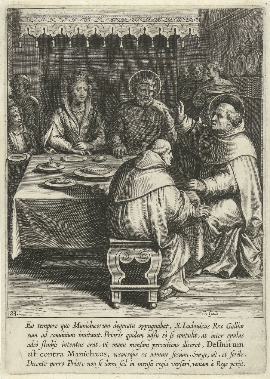 Thomas am Hof von König Ludwig von Frankreich von Cornelis Galle (I)