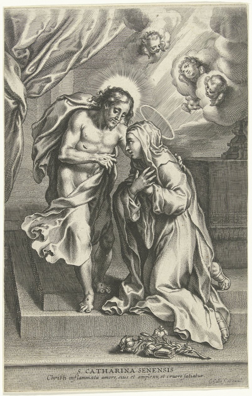 Christus und die Heilige Katharina von Siena von Cornelis Galle (II)