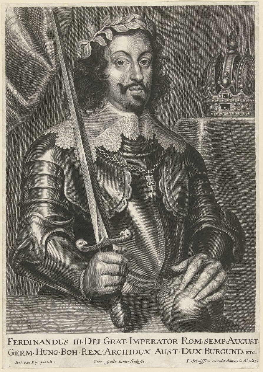 Porträt von Kaiser Ferdinand III von Cornelis Galle (II)