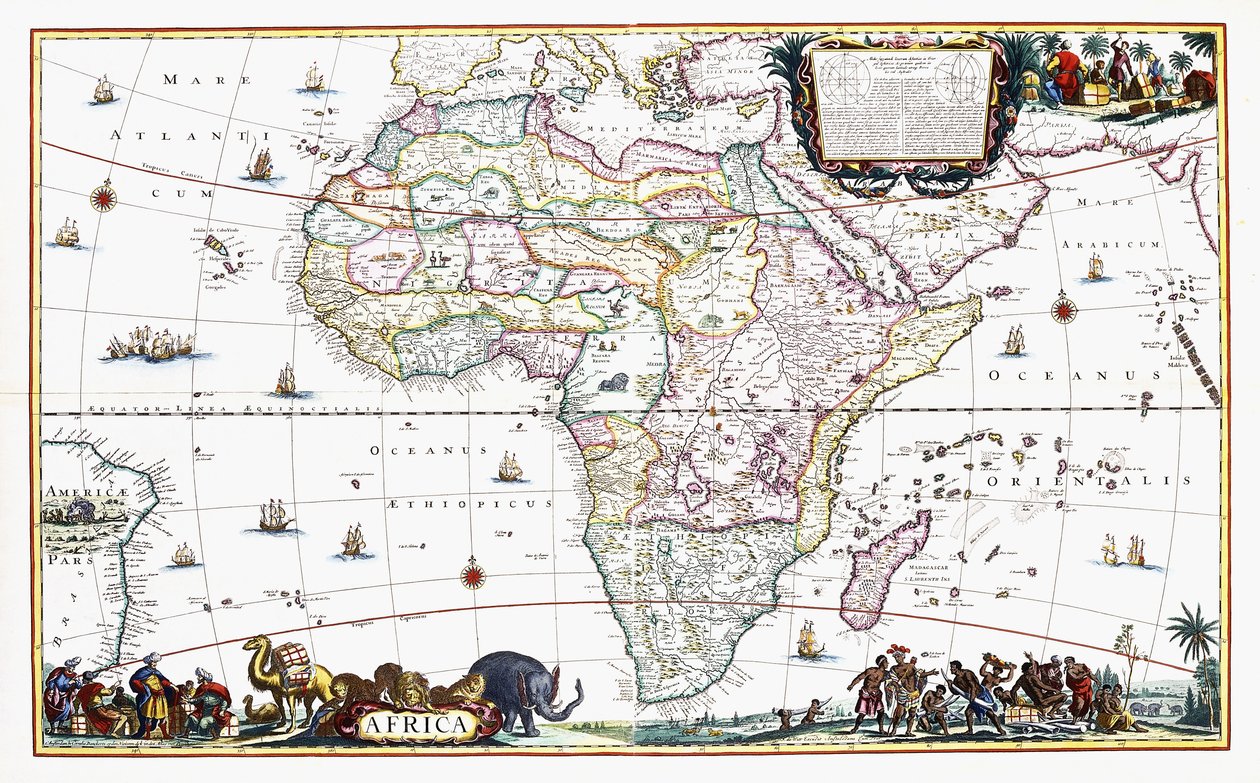 Karte von Afrika von Cornelis III Danckerts