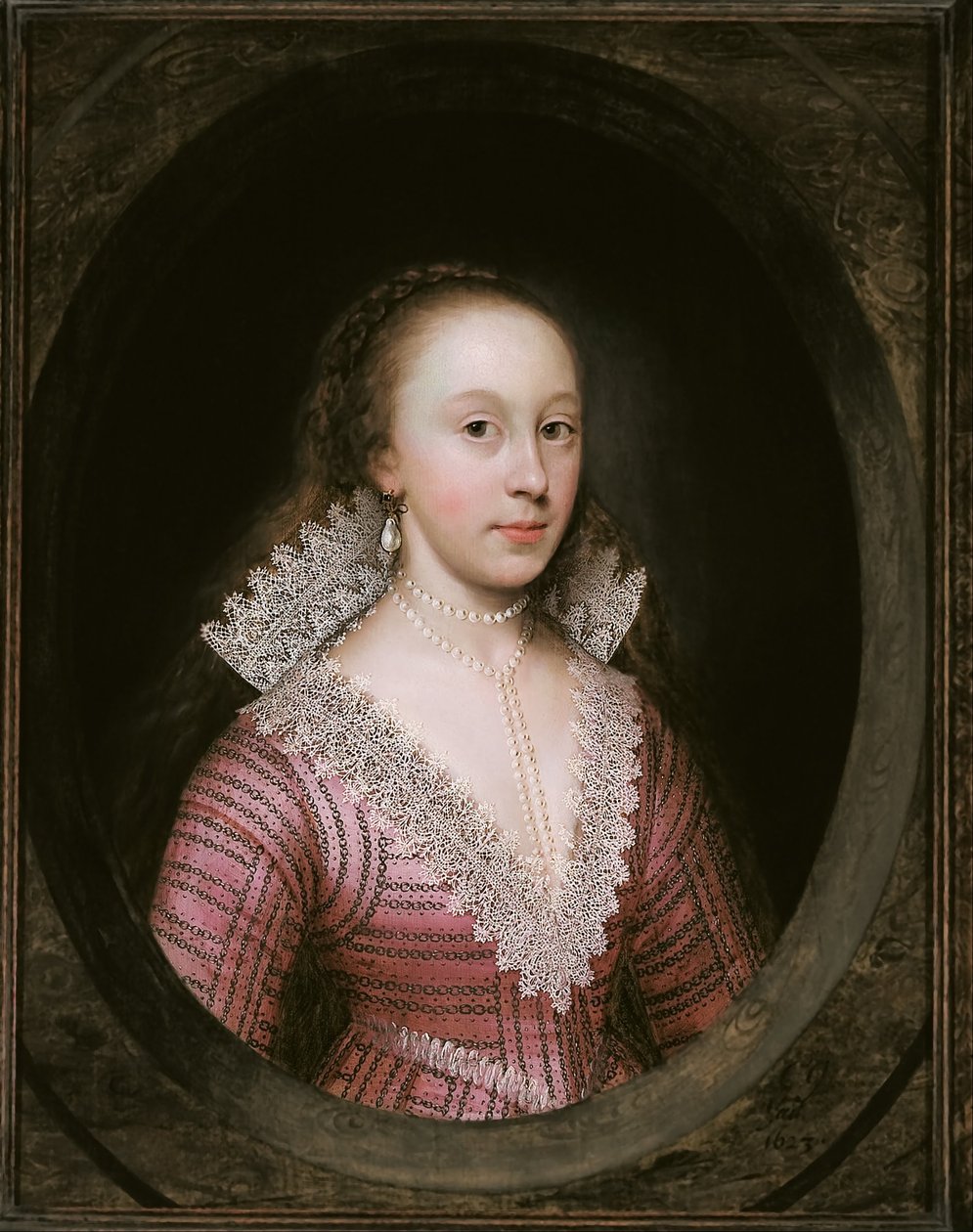 Eine Dame, vermutlich Catherine Fenn von Cornelis Janssens van Ceulen