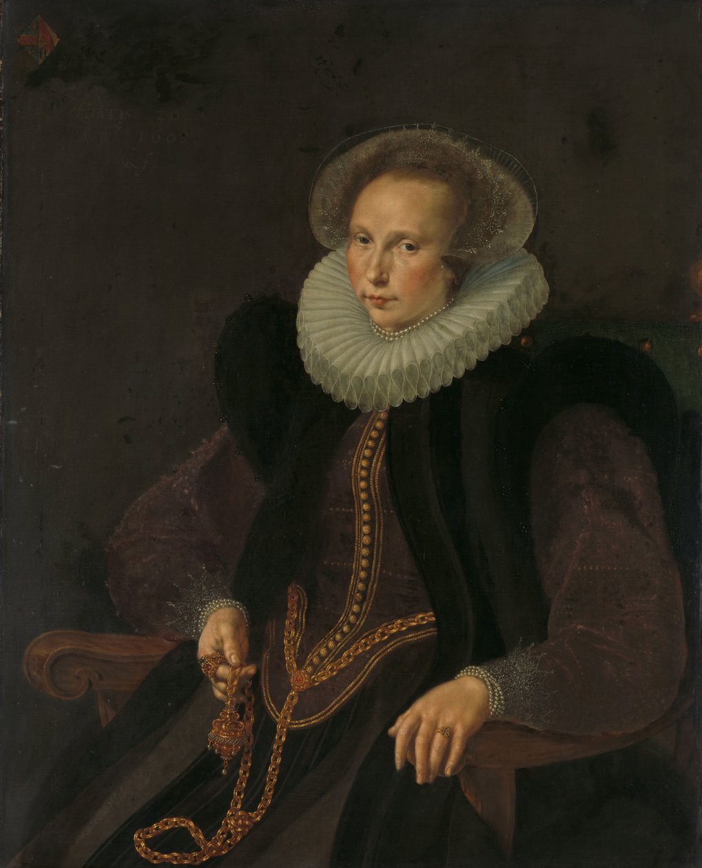 Griete Jacobsdr van Rhijn (1585-1652), Ehefrau von Jacob Cornelisz Banjaert, genannt van Neck von Cornelis Ketel