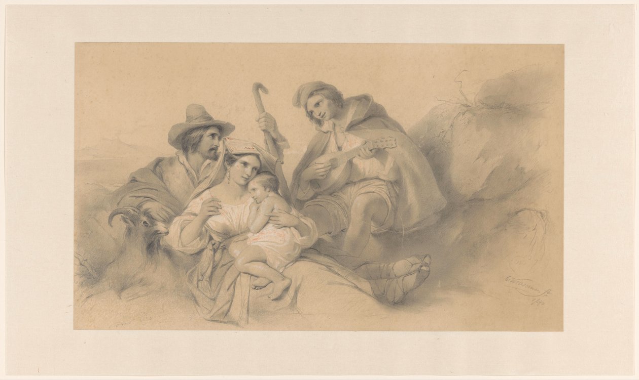 Rastende Bauern von Cornelis Kruseman