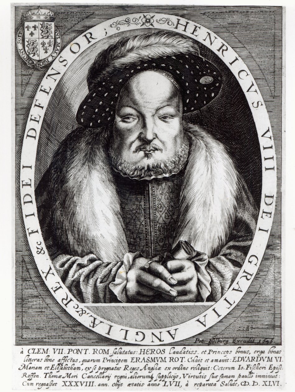 Porträt von Heinrich VIII., graviert von Peter Isselburg, 1646 von Cornelis Massys