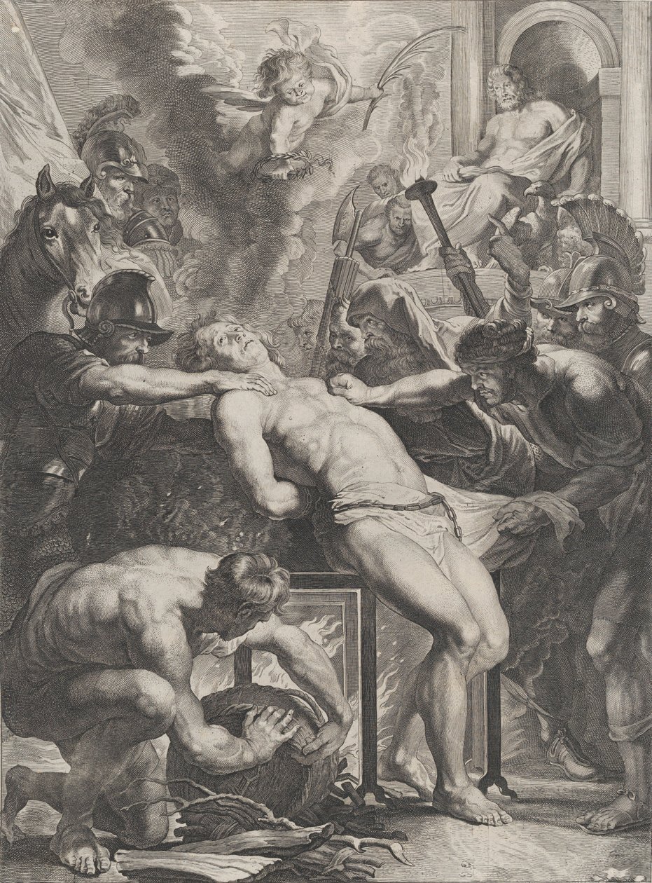 Das Martyrium des heiligen Laurentius, ca. 1640-70 von Cornelis Meyssens.