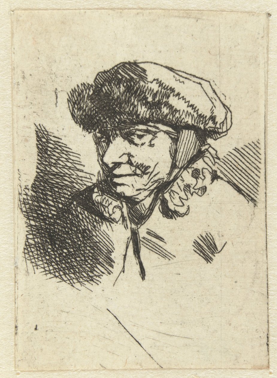Alte Frau mit Pelzmütze von Cornelis Pietersz. Bega