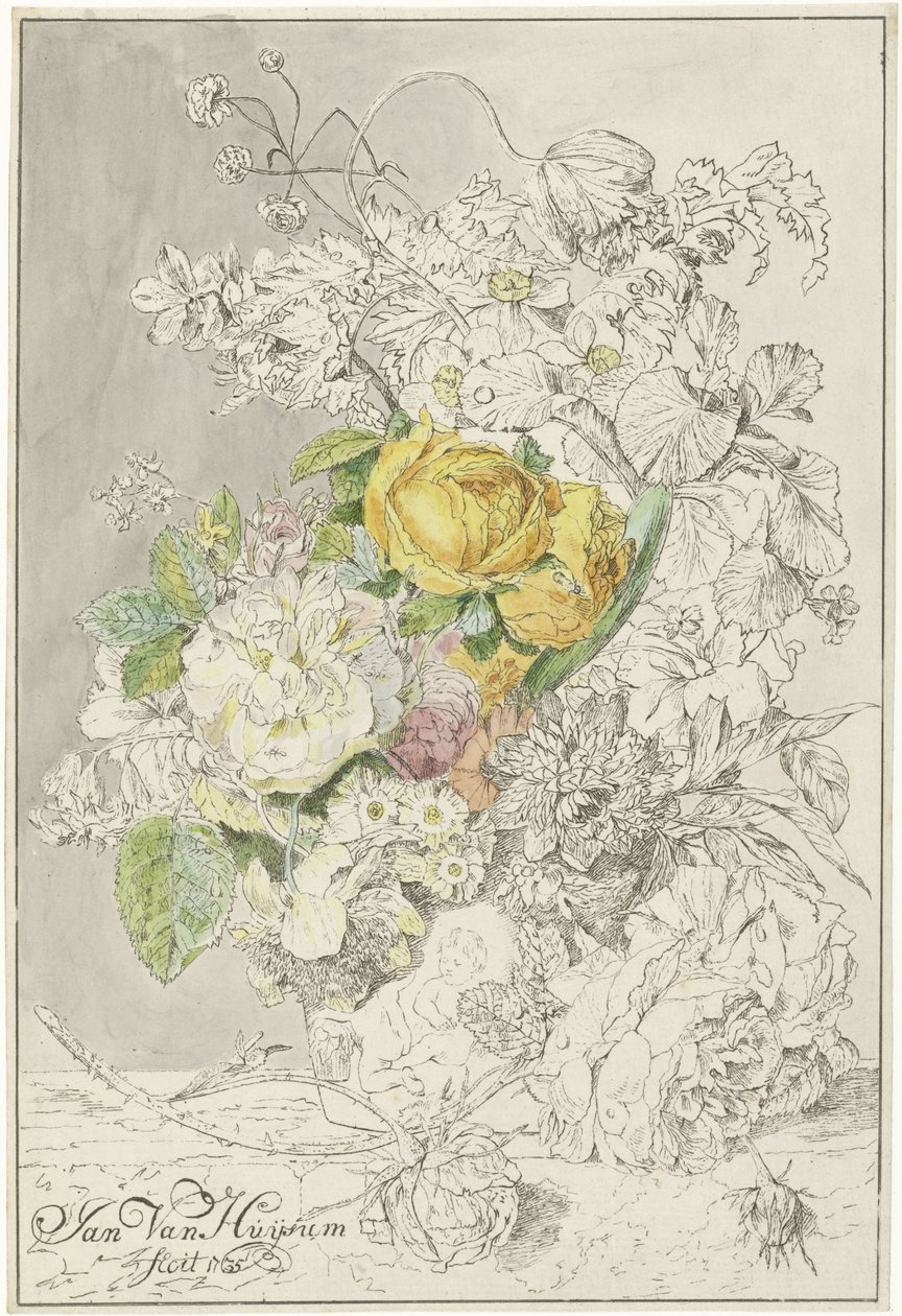 Blumenstück von Cornelis Ploos van Amstel (signed by artist)