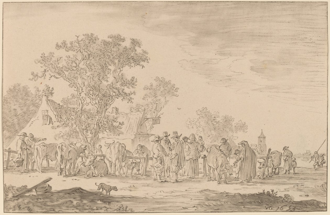 Viehmarkt, 1767 von Cornelis Ploos van Amstel