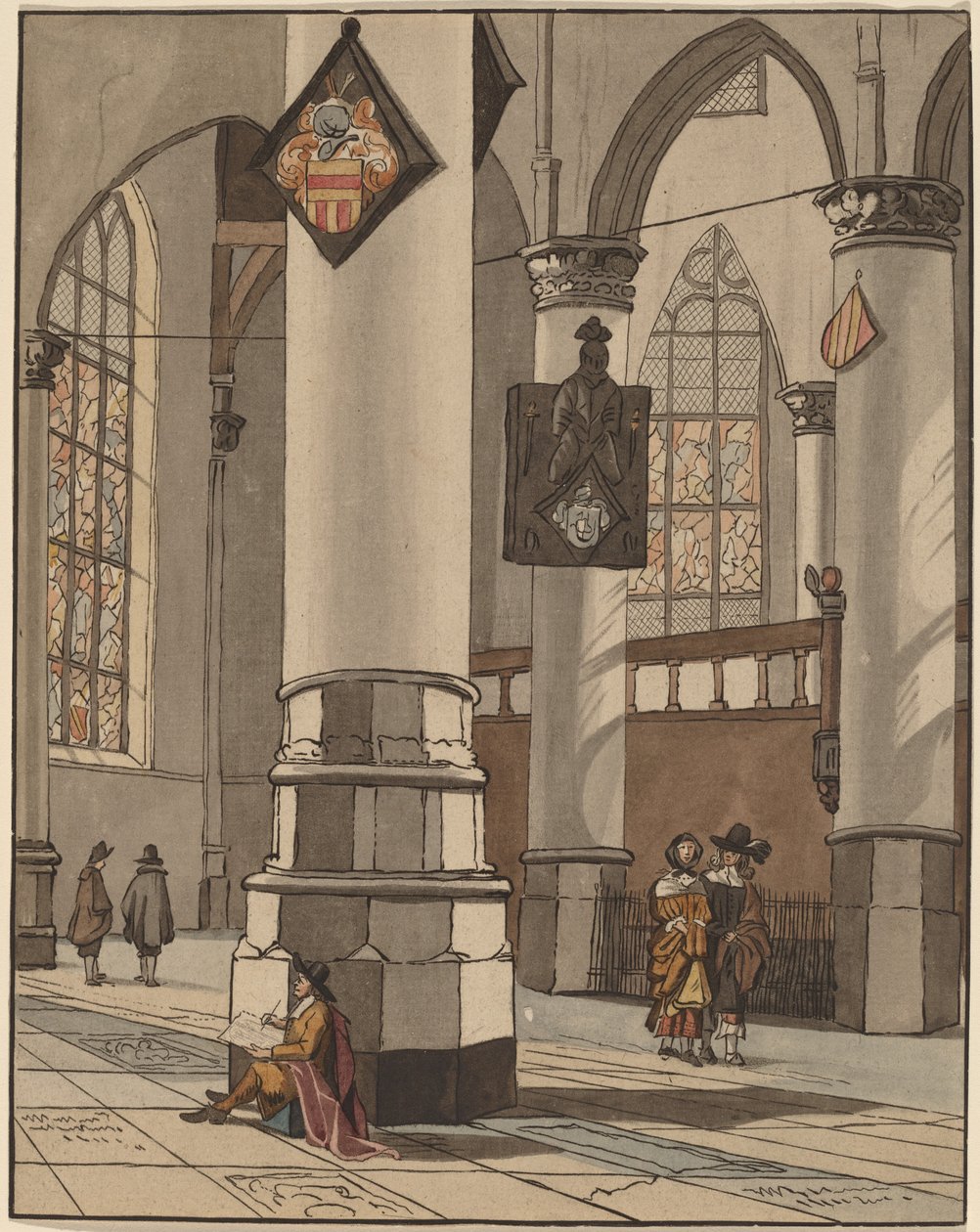 Kircheninneres von Cornelis Ploos van Amstel