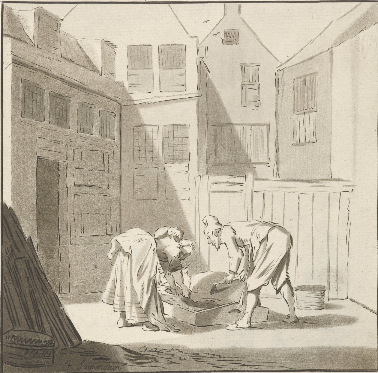Schweineschlacht von Cornelis Ploos van Amstel