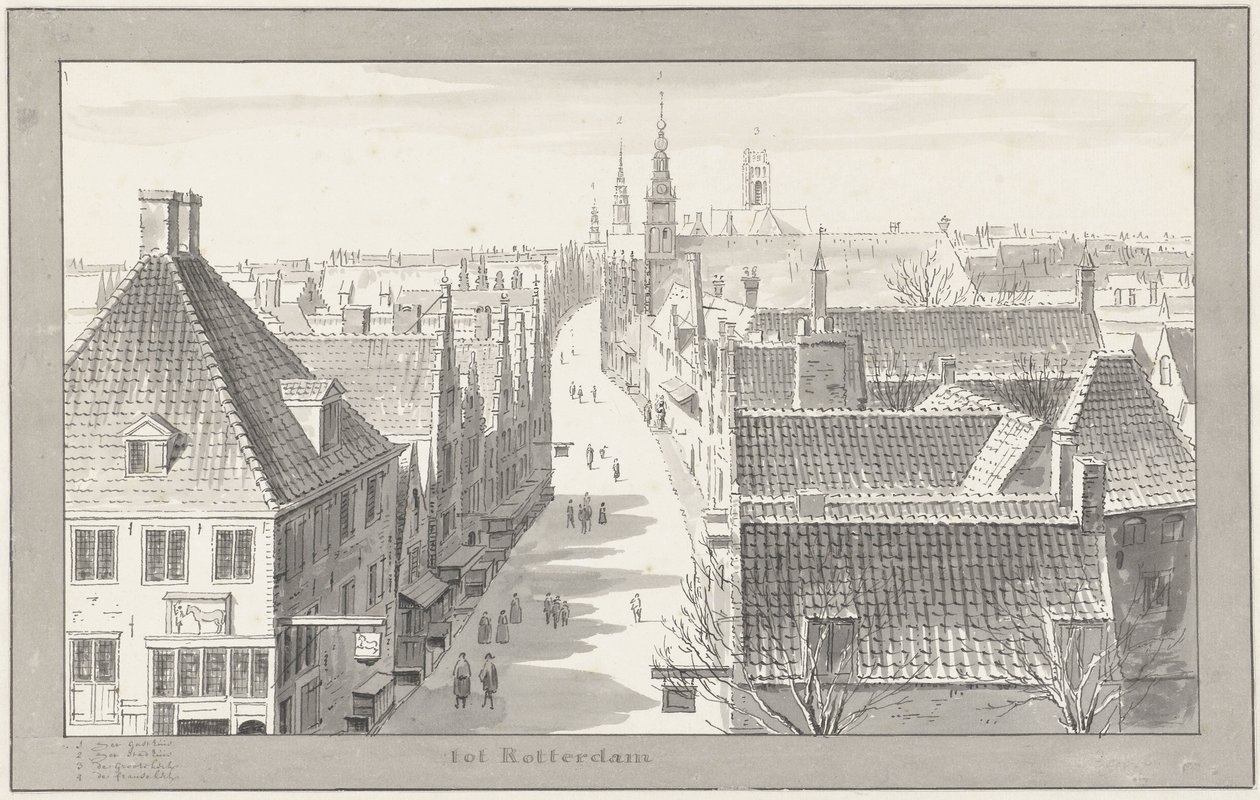 Die Hoogstraat in Rotterdam von Cornelis Pronk