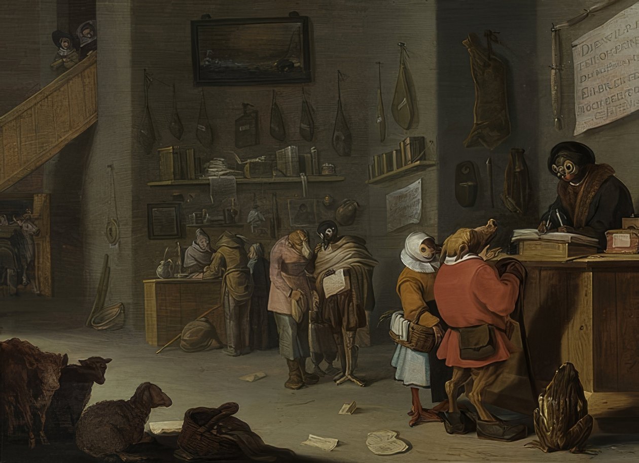 Streit um eine Kuh kostet mindestens eine weitere (Wer klagt für eine Kuh?) von Cornelis Saftleven