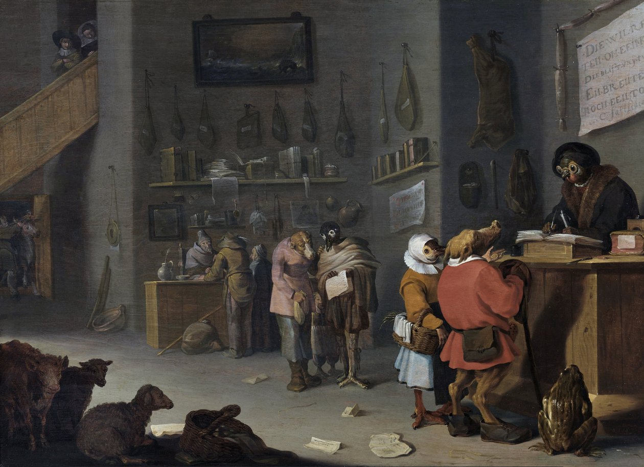 "Wer bietet für eine Kuh?" von Cornelis Saftleven