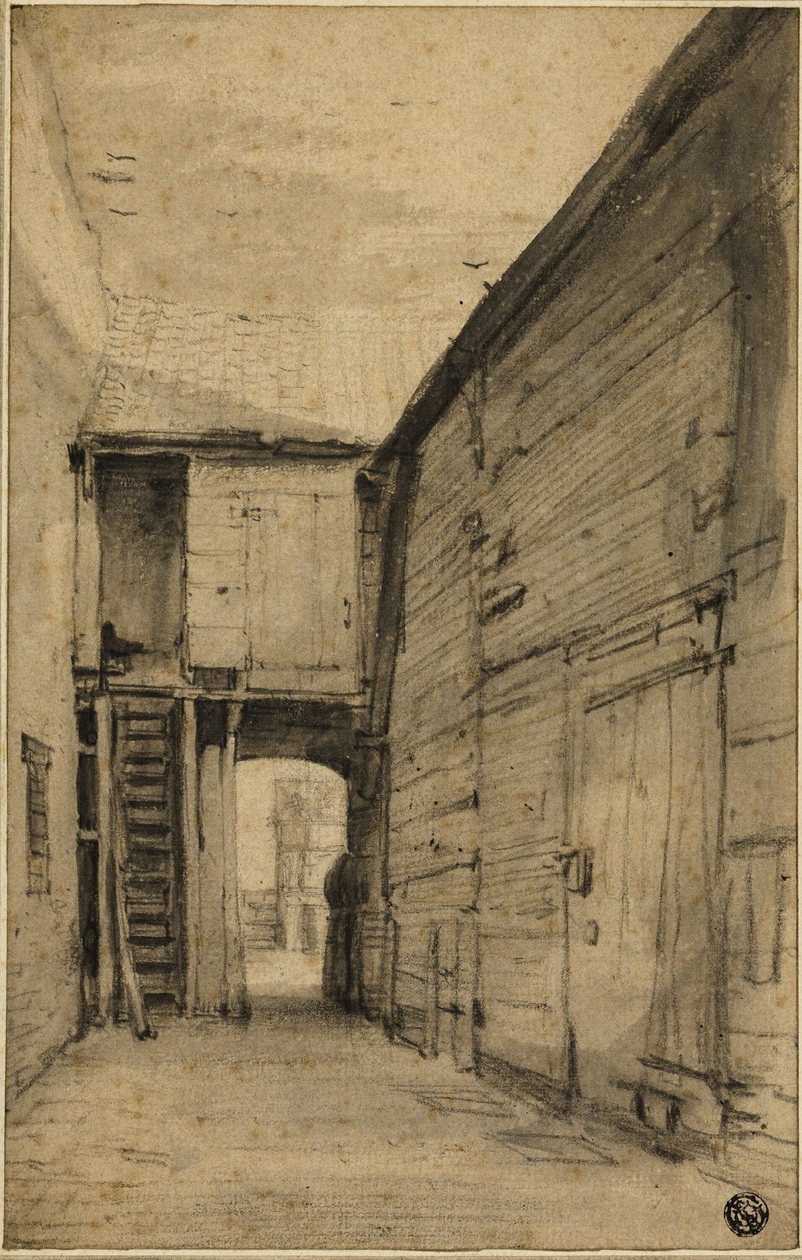 Hof eines alten Hauses von Cornelis Saftleven