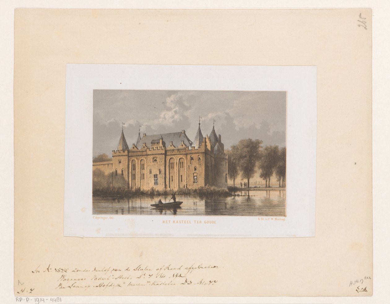 Schloss von Gouda von Cornelis Springer