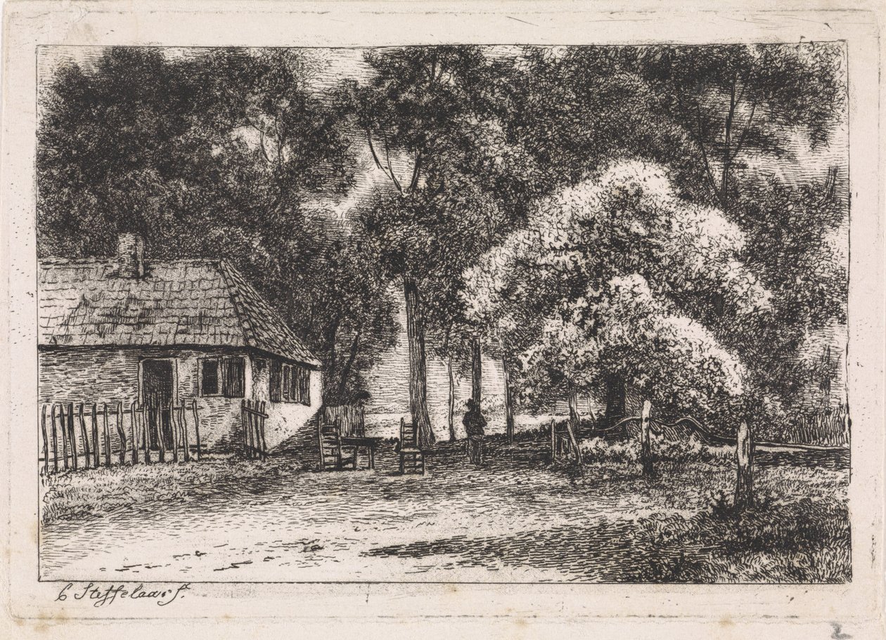 Haus zwischen Bäumen (Fünfte Suite) von Cornelis Steffelaar
