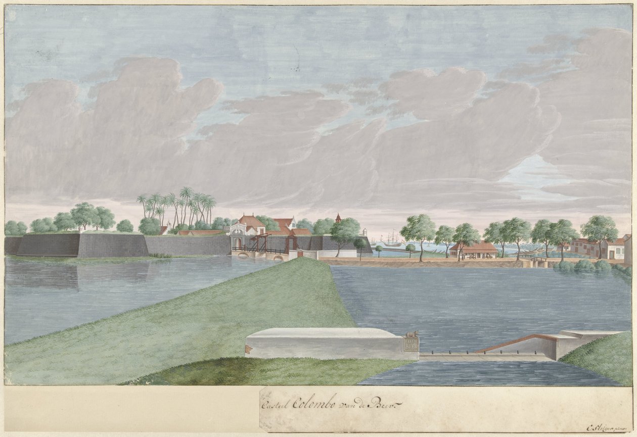 Ansicht von Colombo vom Übergang De Beer von Cornelis Steiger