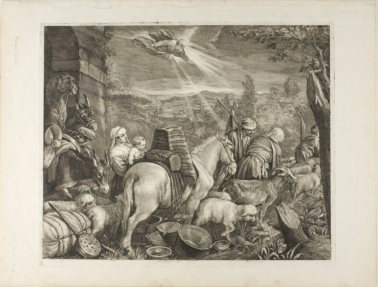 Abraham verlässt Haran (Die Berufung Abrahams) von Cornelis Visscher