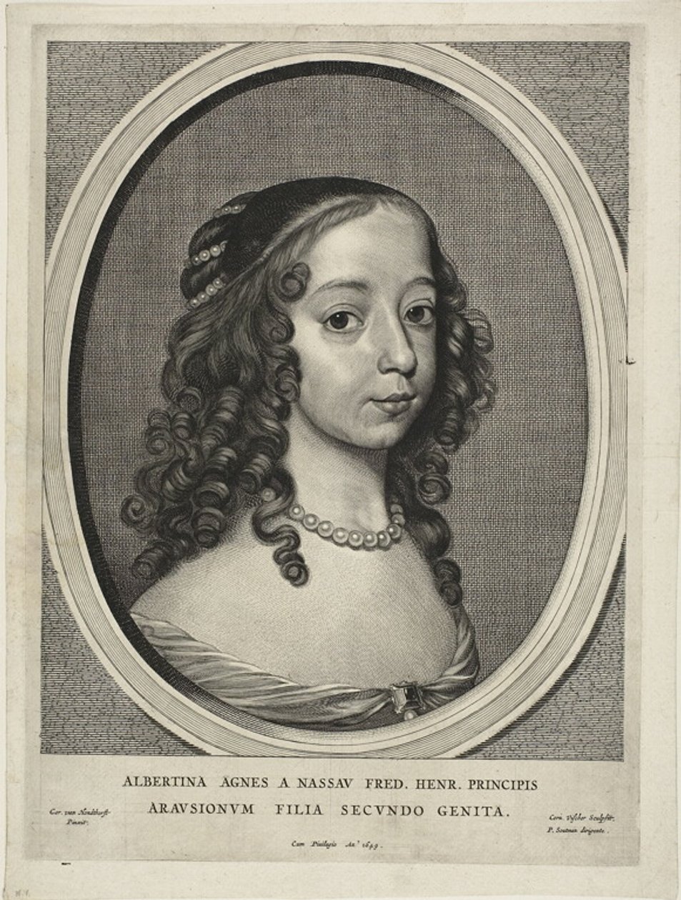 Albertine Agnes, Prinzessin von Oranien-Nassau, aus Neun Porträts von Cornelis Visscher