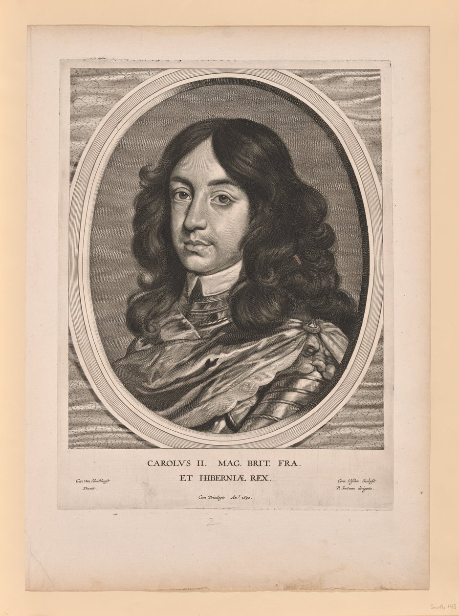 Charles II, König von England, aus Effigies Variae von Cornelis Visscher