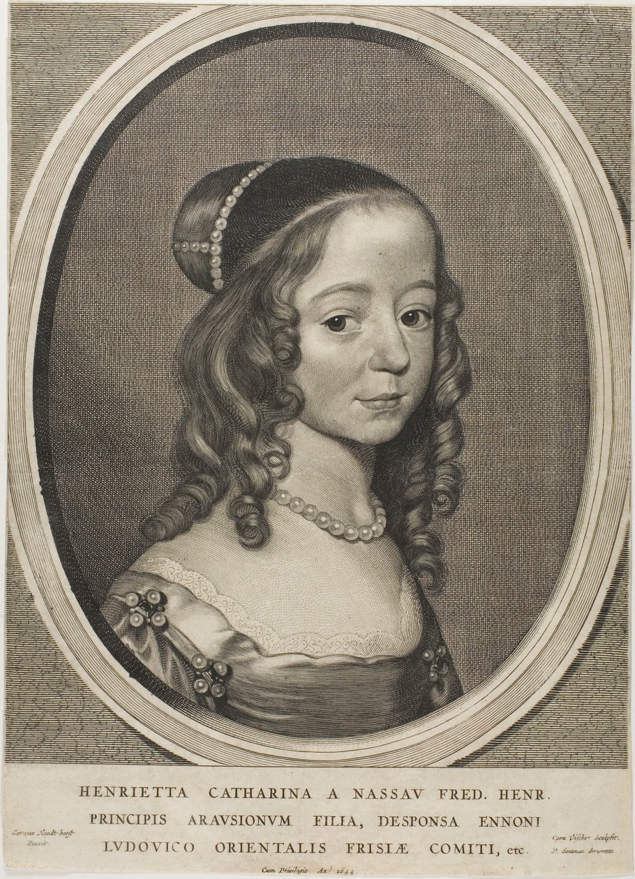 Henrietta Catharina, Prinzessin von Oranien-Nassau, aus Neun Porträts von Cornelis Visscher