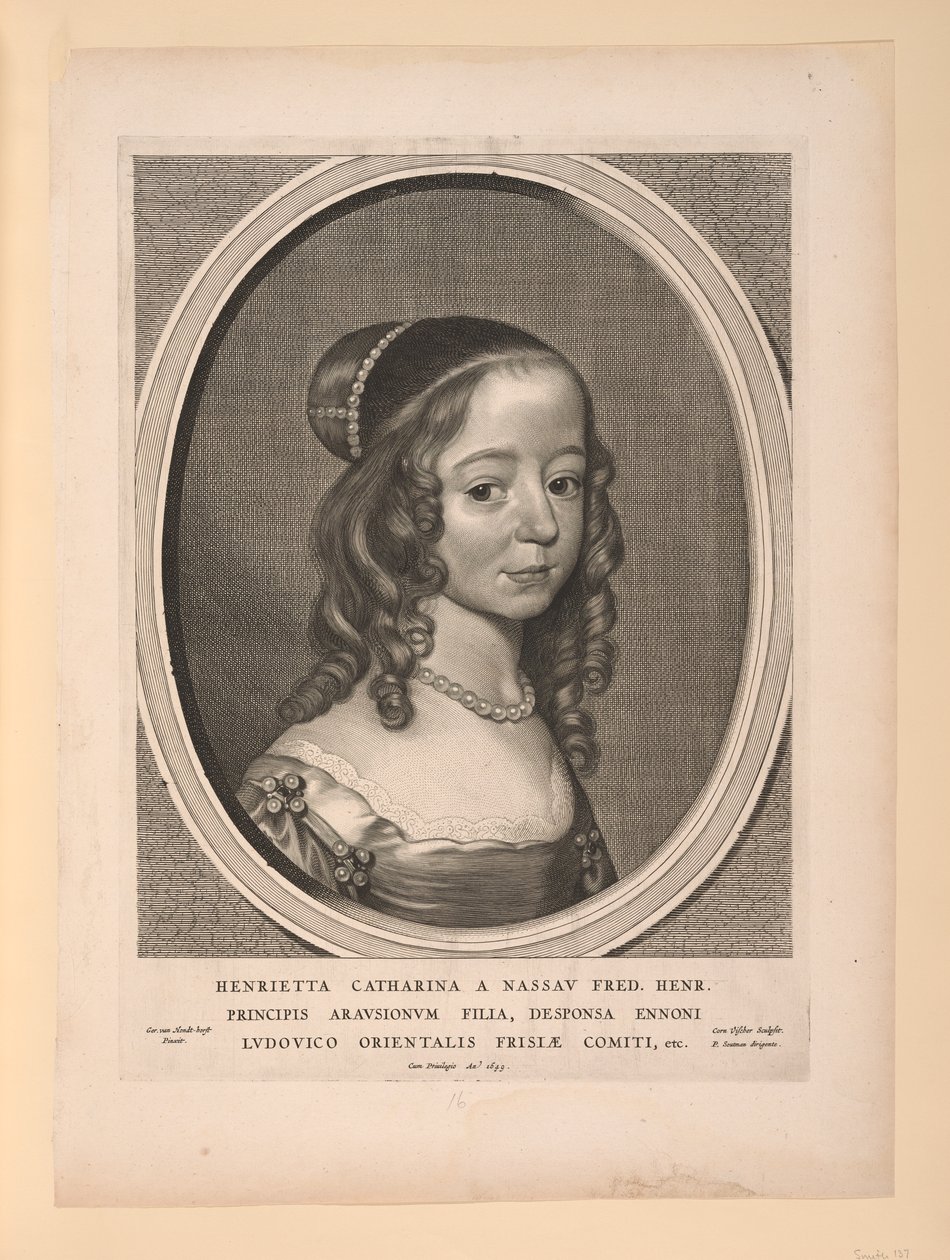 Henrietta Catharina, Prinzessin von Oranien-Nassau, aus Neun Porträts von Cornelis Visscher
